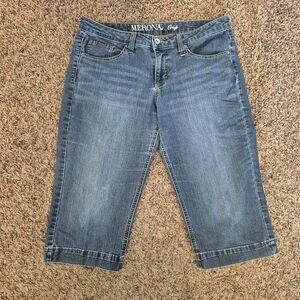 Merona Classic Blue Denim Capris Size 12 Regular